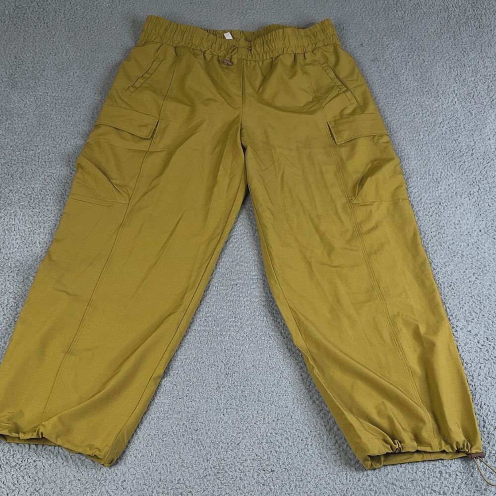 FABLETICS Pants Women XL Yellow Mustard Performance Lightweight‎ Athletic 34x29